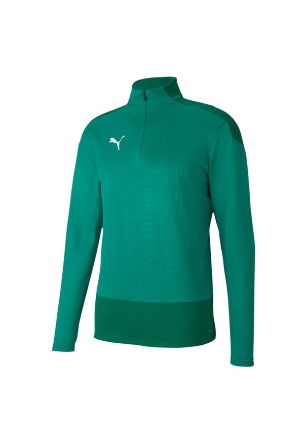 Kurtka Puma Teamgoal 23 Training 14 Zip Top, Mężczyźni. Kolor: zielony. Materiał: poliester, materiał. Sport: piłka nożna