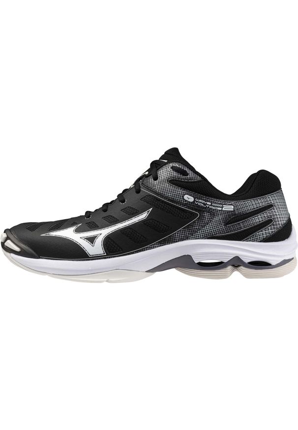 Buty halowe Mizuno Wave Voltage 2. Kolor: czarny, biały, wielokolorowy. Model: Mizuno Wave. Sport: siatkówka