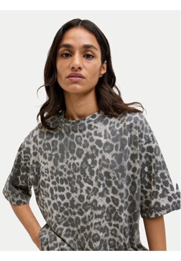 JJXX T-Shirt Andrea 12284102 Szary Loose Fit. Kolor: szary. Materiał: bawełna