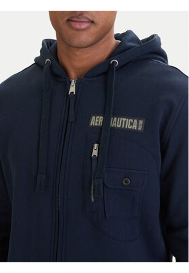 Aeronautica Militare Bluza 261FE2100UF00679 Granatowy Regular Fit. Kolor: niebieski. Materiał: bawełna