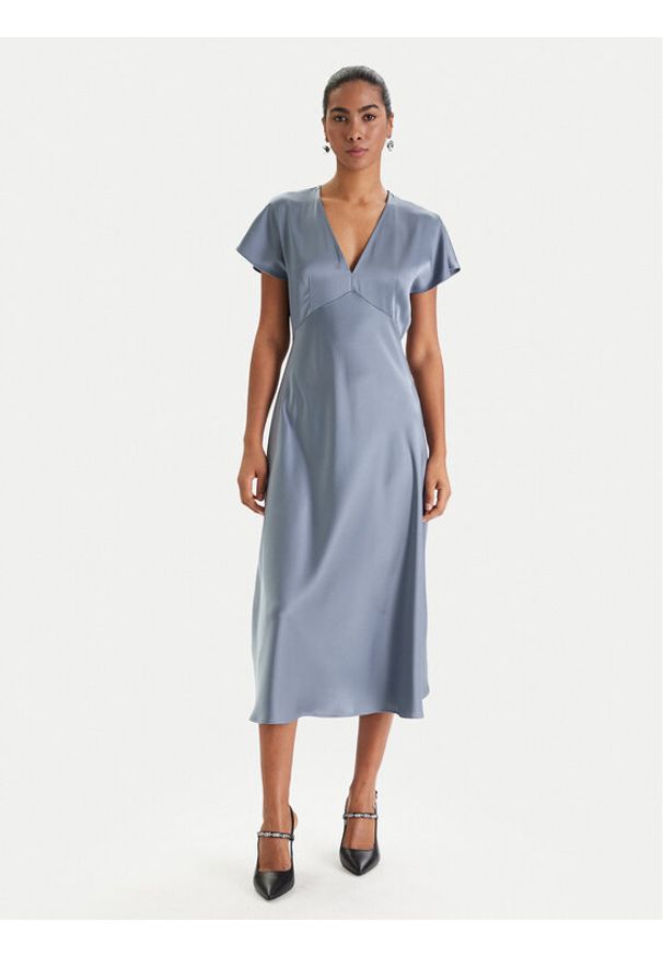 Marella Sukienka koktajlowa Falange 2613221201 Błękitny Regular Fit. Kolor: niebieski. Materiał: satyna. Styl: wizytowy