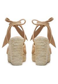 Manebi Espadryle Hamptons Wedge Espadrilles With Knot M 1.1 WS Beżowy. Kolor: beżowy. Materiał: zamsz, skóra #3