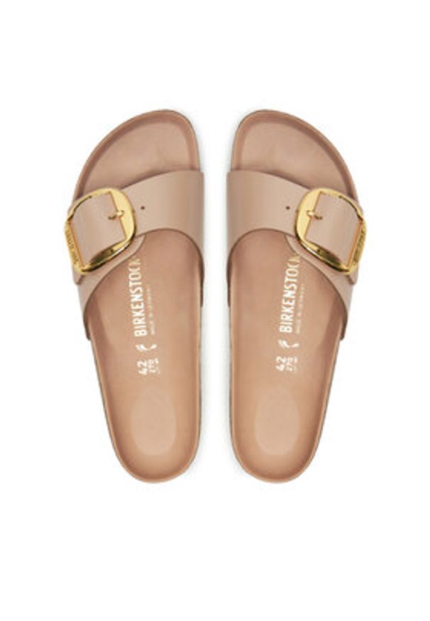 Birkenstock Klapki Madrid Bb Lena 1026496 Beżowy. Kolor: beżowy. Materiał: lakier, skóra