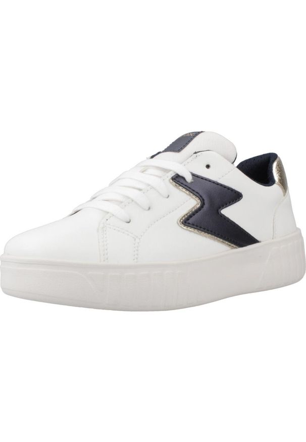 Geox - Buty GEOX J MIKIROSHI GIRL Biały. Kolor: biały. Materiał: tkanina, syntetyk. Sport: turystyka piesza