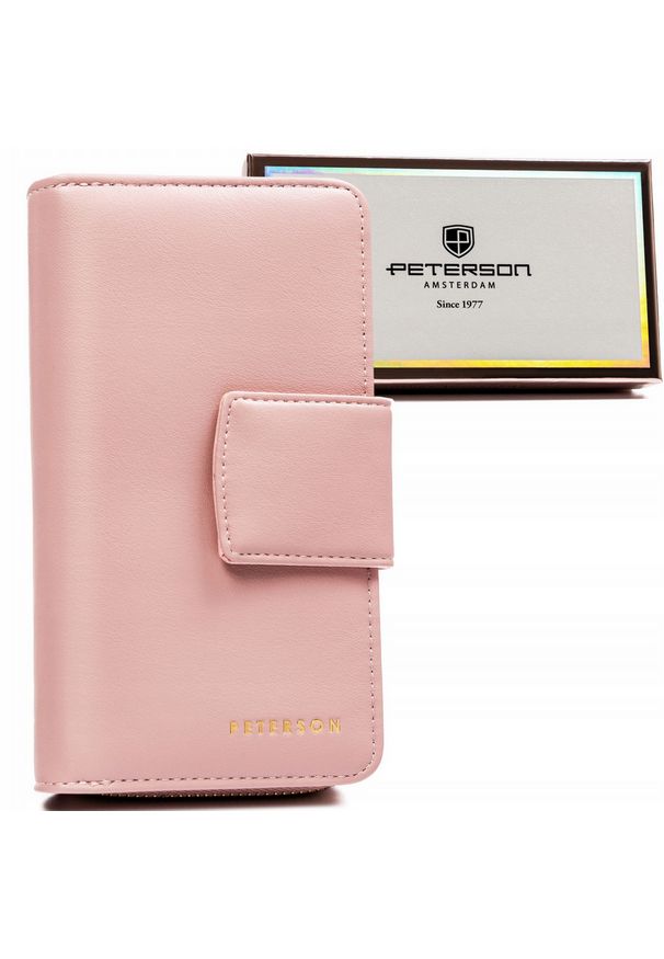 Portfel damski Peterson PTN 76116-F8 różowy. Kolor: różowy. Materiał: skóra ekologiczna