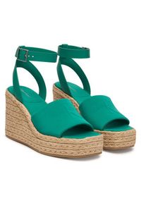 Calvin Klein Espadryle Wedge Espad 70 Neopr Mg HW0HW03014 Zielony. Kolor: zielony. Materiał: materiał #5