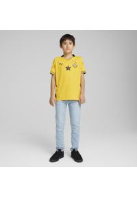 Puma - Młodzieżowa koszulka wyjazdowa Ghana 2025 PUMA Pelé Yellow Black. Kolor: żółty. Wzór: aplikacja