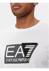 EA7 Emporio Armani T-Shirt 3DPT81 PJM9Z 1100 Biały Regular Fit. Kolor: biały. Materiał: bawełna