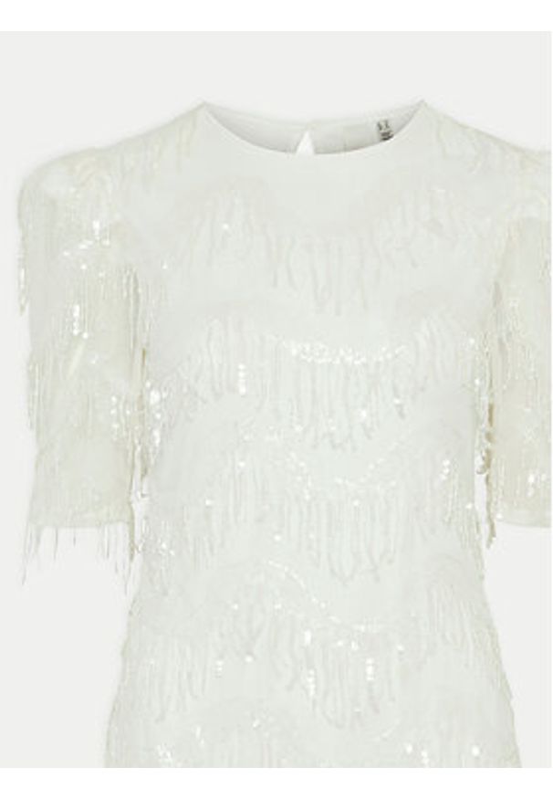 YAS Sukienka koktajlowa Bella 26034900 Biały Regular Fit. Kolor: biały. Materiał: syntetyk. Styl: wizytowy