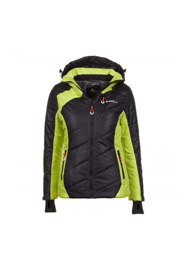 PEAK MOUNTAIN - Damska kurtka narciarska Peak Mountain Acilorg. Kolor: wielokolorowy, żółty, czarny, zielony. Sezon: zima. Sport: narciarstwo
