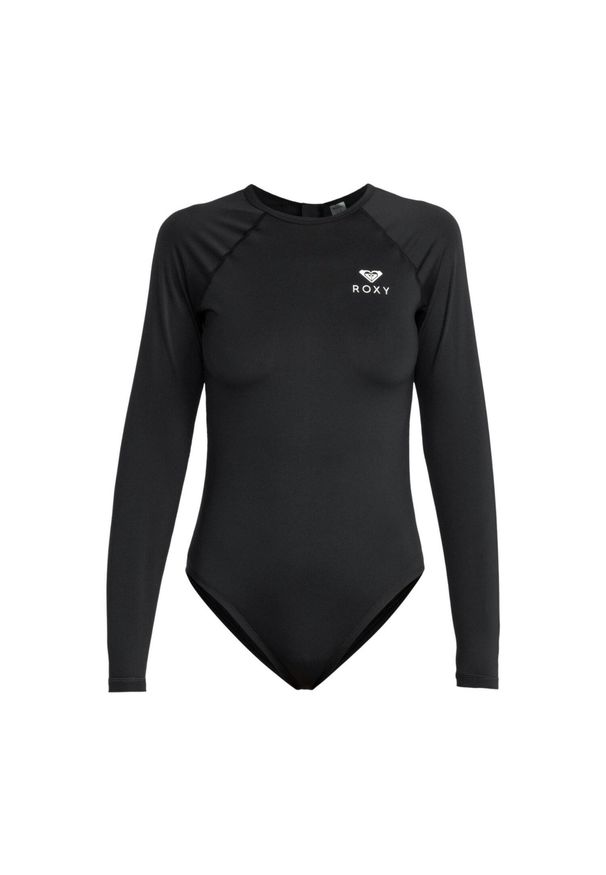 Roxy - Jednoczęściowy kostium kąpielowy z długim rękawem damski ESSENTIALS. Kolor: czarny. Materiał: materiał, poliester, elastan