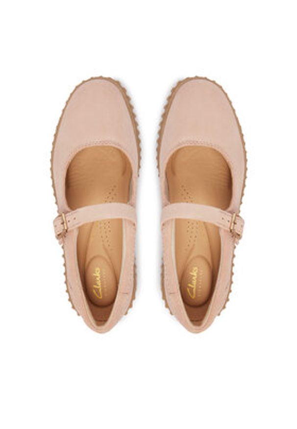 Clarks Półbuty Torhill Jane 26186306 Różowy. Kolor: różowy. Materiał: skóra, zamsz
