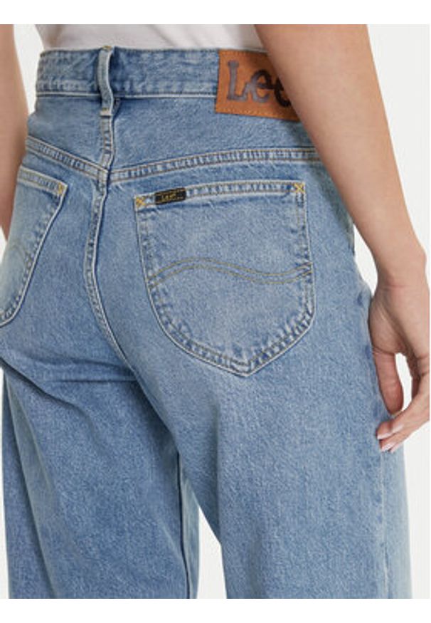 Lee Jeansy Rider 112365089 Niebieski Wide Leg. Kolor: niebieski