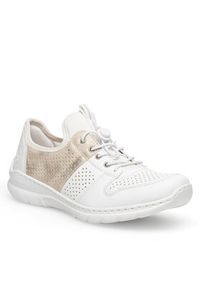 Rieker Sneakersy L3254-80 Biały. Kolor: biały. Materiał: materiał