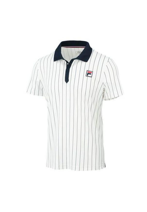 Koszulka treningowa męska Fila FRM2020312012. Typ kołnierza: polo. Kolor: biały. Sport: tenis