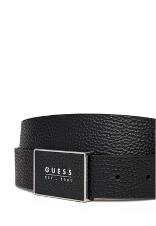 Guess Pasek Męski BMDJTUP5235 Czarny. Kolor: czarny. Materiał: skóra