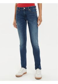 Wrangler Jeansy Spat 112357537 Niebieski Skinny Fit. Kolor: niebieski