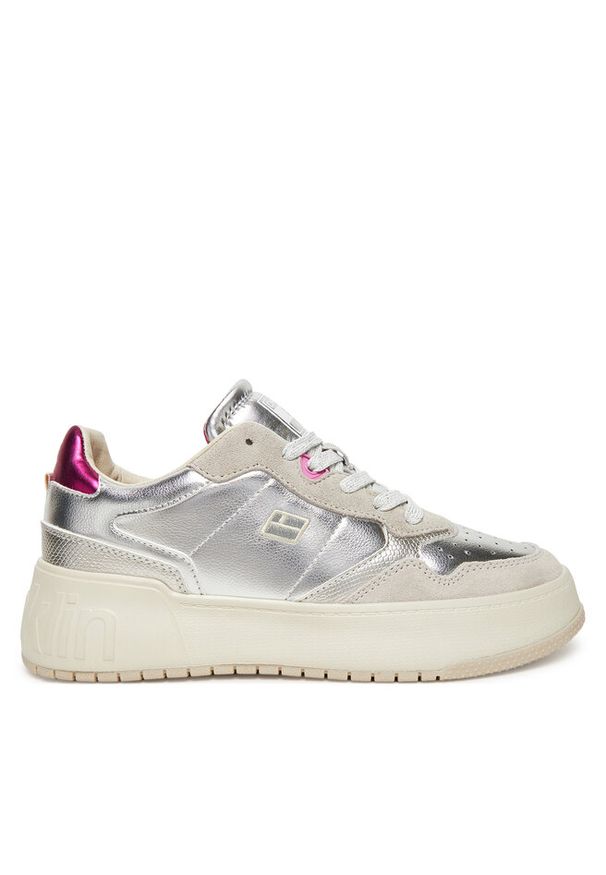 Sneakersy D.Franklin. Kolor: srebrny