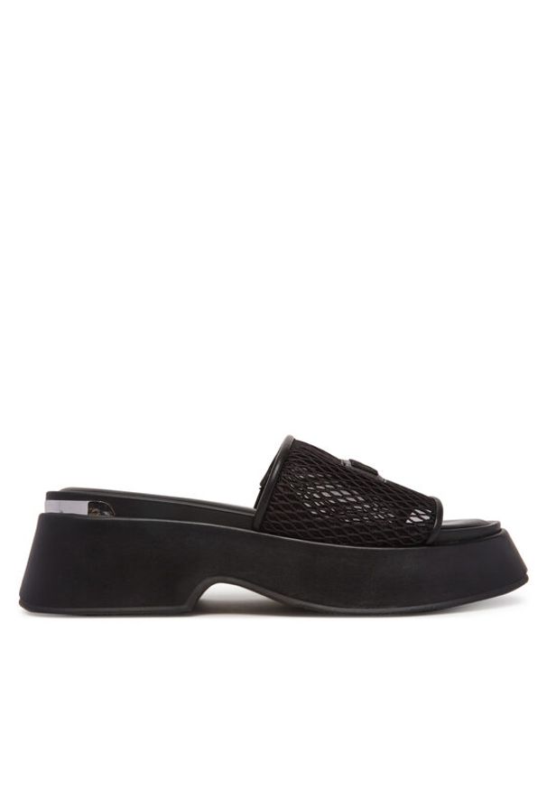 DKNY Klapki K1537441 Czarny. Kolor: czarny. Materiał: skóra