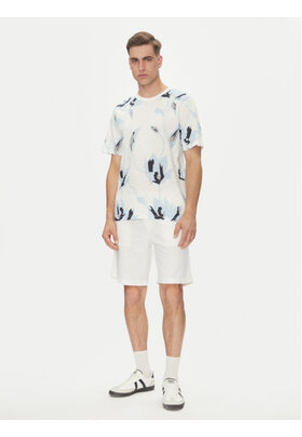Jack & Jones Szorty materiałowe Jaiden 12274968 Biały Relaxed Fit. Kolor: biały. Materiał: bawełna