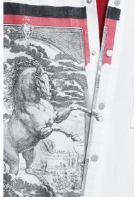 medicine - Medicine koszula bawełniana męska kolor biały relaxed z kołnierzykiem klasycznym. Typ kołnierza: kołnierzyk klasyczny. Kolor: biały. Materiał: bawełna. Długość rękawa: długi rękaw. Długość: długie. Wzór: nadruk. Styl: klasyczny #4