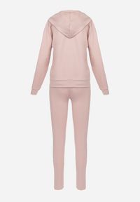 Born2be - Jasnoróżowy Komplet Sportowy 3-częściowy Bluza Legginsy i Top Fika. Kolor: różowy #4