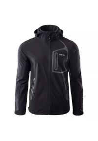 Hi-tec - Kurtka męska Softshell Hi-Tec Nils - czarna, Rozmiar XXL. Kolor: czarny. Materiał: softshell #1