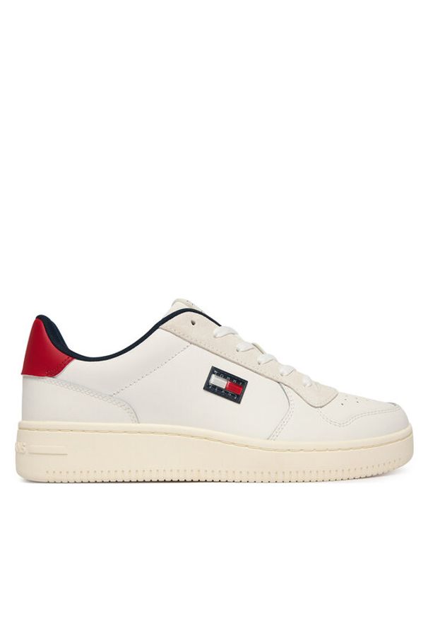 Tommy Jeans Sneakersy Tjm Retro Basket EM0EM01681 Biały. Kolor: biały. Materiał: skóra
