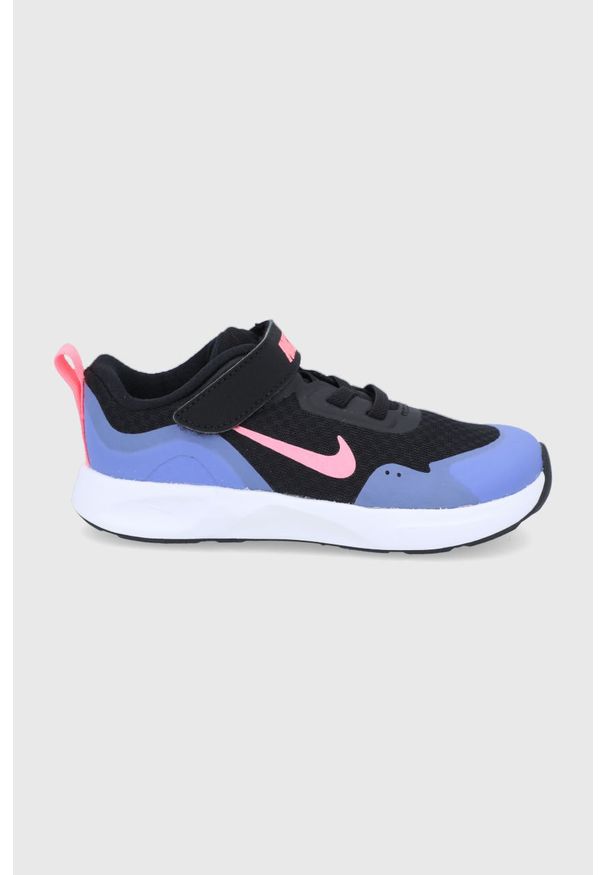 Nike Kids - Buty dziecięce WearAllDay. Nosek buta: okrągły. Zapięcie: rzepy. Kolor: czarny. Materiał: syntetyk, materiał, guma. Szerokość cholewki: normalna