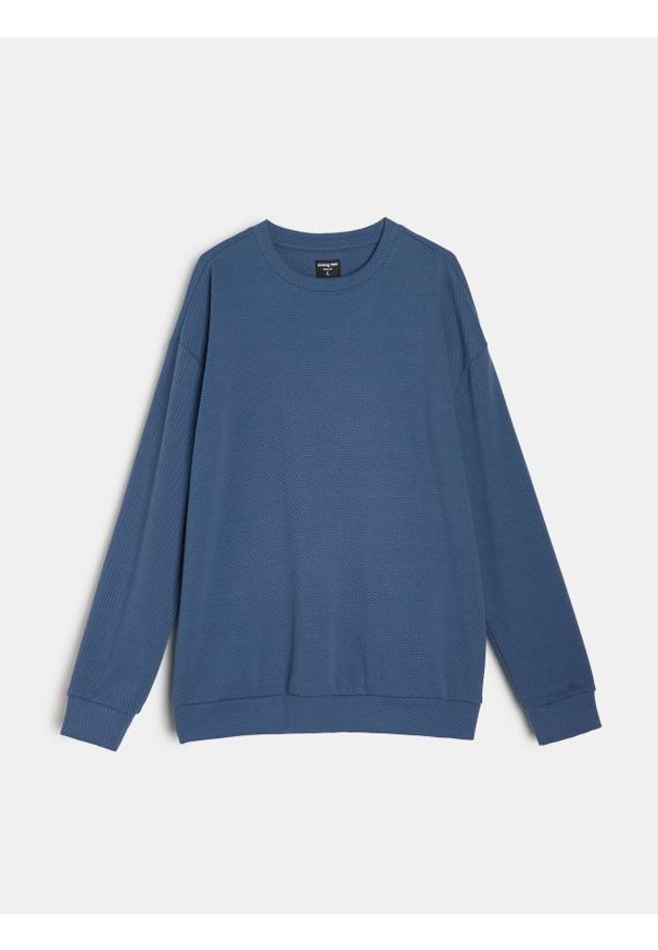 Sinsay - Bluza crewneck - niebieski. Kolor: niebieski