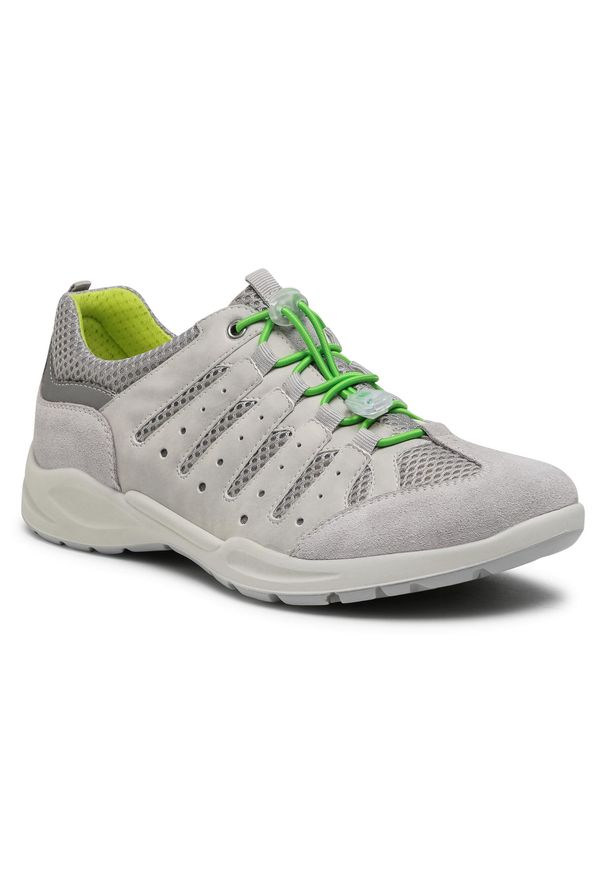 Sneakersy Go Soft 707501 White. Kolor: szary. Materiał: nubuk, skóra