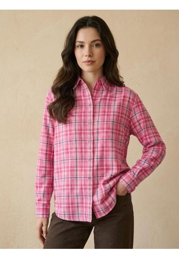 Sinsay - Flanelowa koszula w kratę - wielobarwny