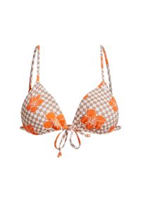 Roxy - Trójkątny stanik bikini dla Kobiety MINI HULA STRAPPY TRI Brązowy. Kolor: brązowy. Materiał: nylon, elastan, materiał