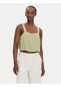RVCA Top 23B041503 Zielony Relaxed Fit. Kolor: zielony. Materiał: wiskoza