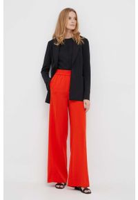 Calvin Klein bluzka damska kolor czarny. Kolor: czarny. Materiał: poliester, dzianina. Wzór: gładki. Styl: klasyczny #3