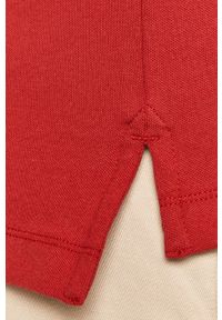 Tommy Jeans - Polo. Typ kołnierza: polo. Kolor: czerwony. Materiał: bawełna, dzianina, elastan. Długość: krótkie. Wzór: gładki, aplikacja #3