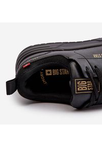 Big-Star - Sneakersy Męskie Memory Foam System Big Star NN174148 Czarne. Okazja: na co dzień. Kolor: czarny. Materiał: skóra #5