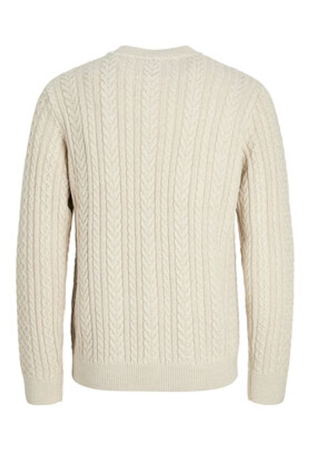 Jack & Jones - Jack&Jones Sweter Blusean 12283486 Beżowy Regular Fit. Kolor: beżowy. Materiał: syntetyk, bawełna
