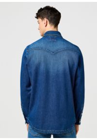 Wrangler - MESKA KOSZULA JEANSOWA WRANGLER OVERSHIRT SLATEBOUND 112373187. Materiał: jeans #4