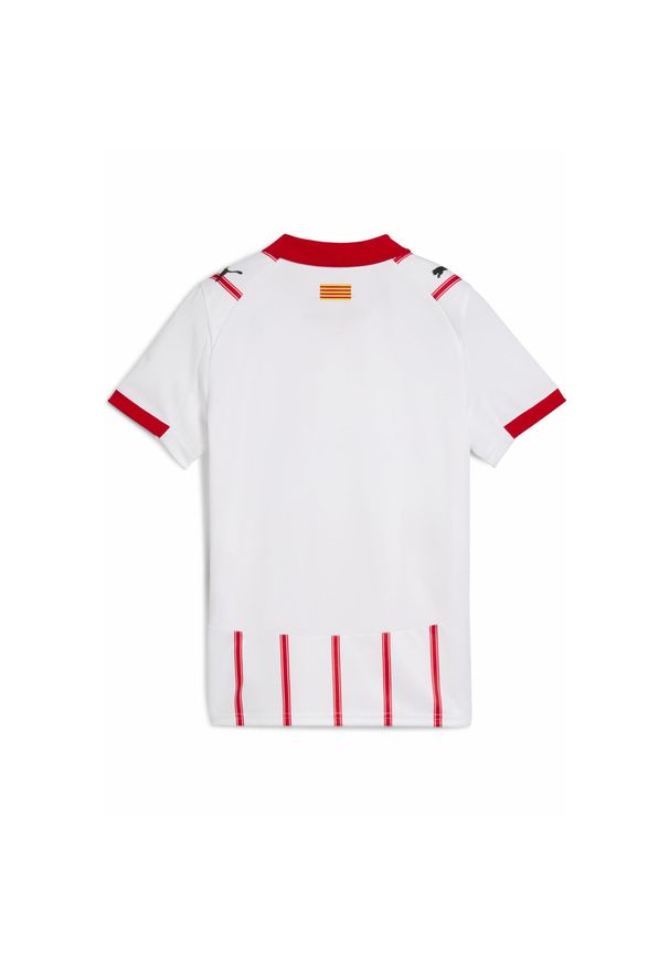 Puma - Młodzieżowa koszulka domowa Girona FC 25/26 PUMA White Red. Kolor: biały, czerwony, wielokolorowy. Sezon: lato