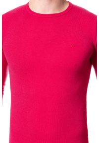 Wrangler - MĘSKI SWETER WRANGLER CREW KNIT BRIGHT ROSE W85672PVC. Kolor: różowy #7