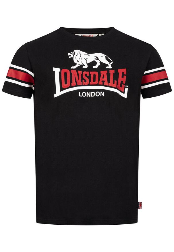 Koszulka Lonsdale Hempriggs. Kolor: czarny, czerwony, wielokolorowy. Materiał: tkanina, jersey, bawełna