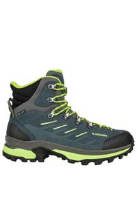 Buty trekkingowe męskie Lowa Randir Mid Gtx. Wysokość cholewki: za kostkę. Zapięcie: sznurówki. Kolor: niebieski. Materiał: zamsz, tkanina. Szerokość cholewki: normalna