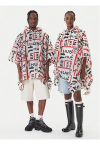 Hunter Ponczo HARU0006261 Biały Regular Fit. Kolor: biały. Materiał: syntetyk #1