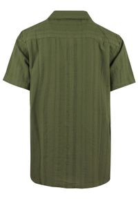 Letnia Koszula Weekendowa z Lnem - Brave Soul - Khaki. Okazja: na co dzień. Kolor: brązowy. Materiał: len, bawełna. Sezon: lato. Styl: casual #7