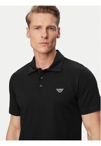 Emporio Armani Polo EM000571 AF20424 UC001 Czarny Regular Fit. Typ kołnierza: polo. Kolor: czarny. Materiał: bawełna #4