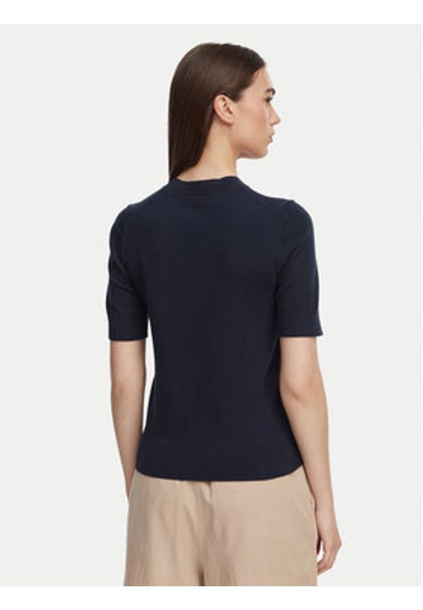 TOMMY HILFIGER - Tommy Hilfiger Sweter WW0WW49705 Granatowy Slim Fit. Kolor: niebieski. Materiał: bawełna