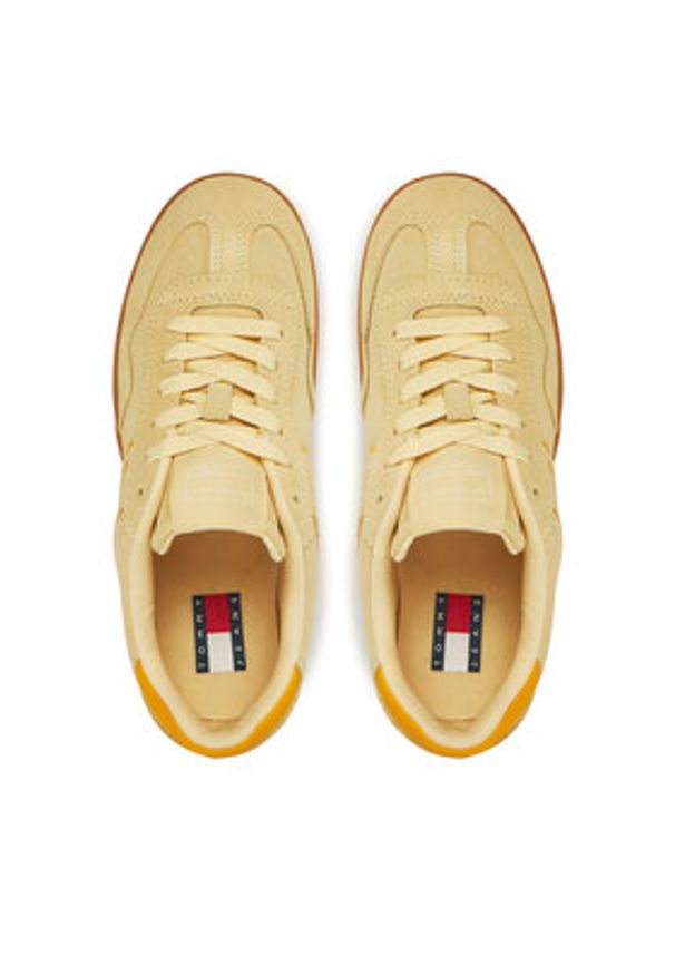Tommy Jeans Sneakersy The Greenwich Flatform Suede EN0EN02734 Żółty. Kolor: żółty. Materiał: zamsz, skóra