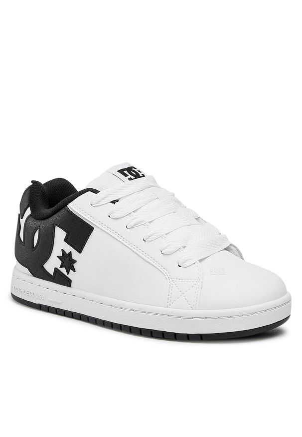 Sneakersy DC Court Graffik 300529 White/Black/Black(Wlk). Kolor: biały. Materiał: skóra