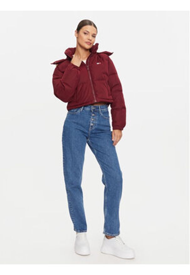 Tommy Jeans Kurtka puchowa Alaska DW0DW19687 Fioletowy Regular Fit. Kolor: fioletowy. Materiał: syntetyk